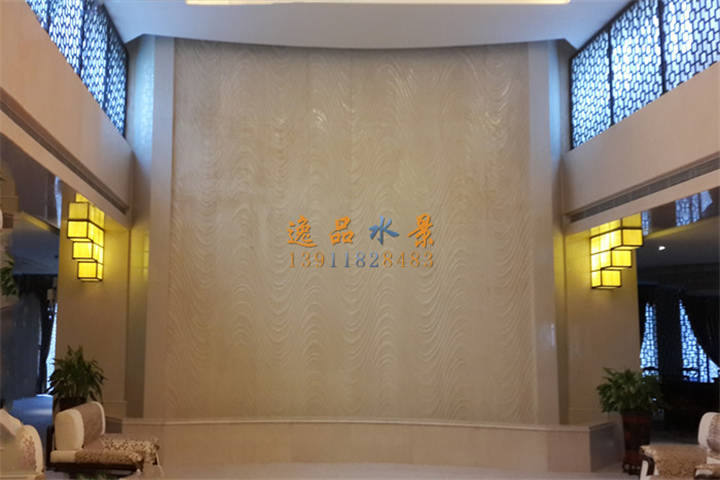 會所大理石水幕墻圖片