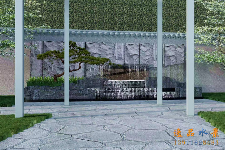 北京庭院水景墻設計效果圖